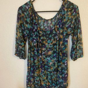 Multicolored long sleeve Top